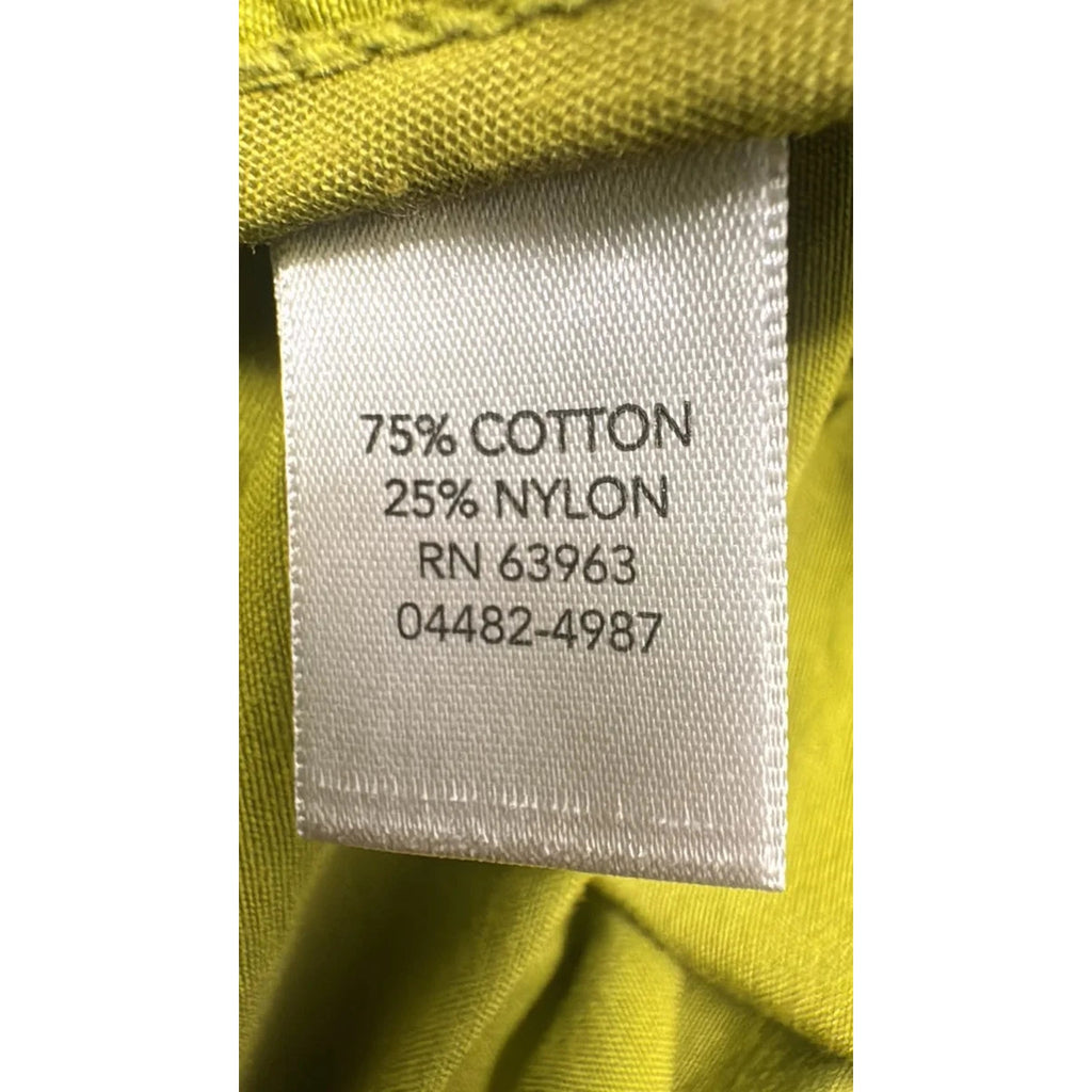 LAL Chartreuse Zip-Up Lightweight 3/4 Sleeves Jacket Medium