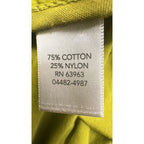 LAL Chartreuse Zip-Up Lightweight 3/4 Sleeves Jacket Medium