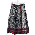Zebra Print Pleated Midi Skirt Black White Red Zara