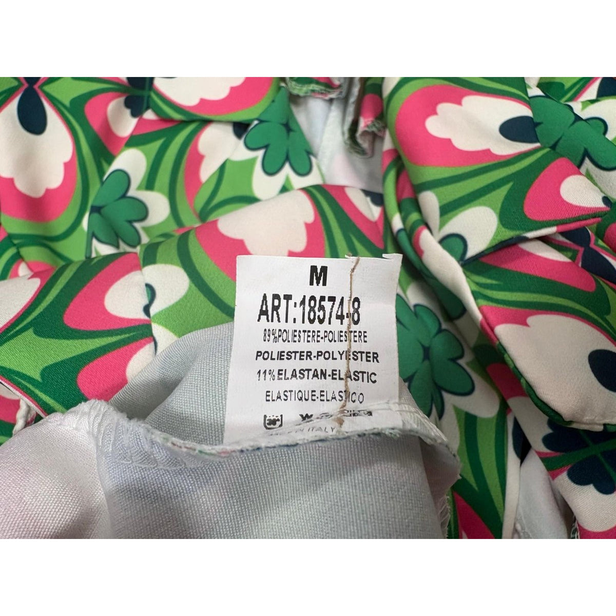 Closet Boutique Retro Floral Print Single-Button Blazer Green