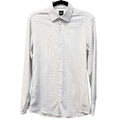BOSS Hugo Boss Men’s Dress Shirt White Black Grid Check Slim Fit Size 38 S
