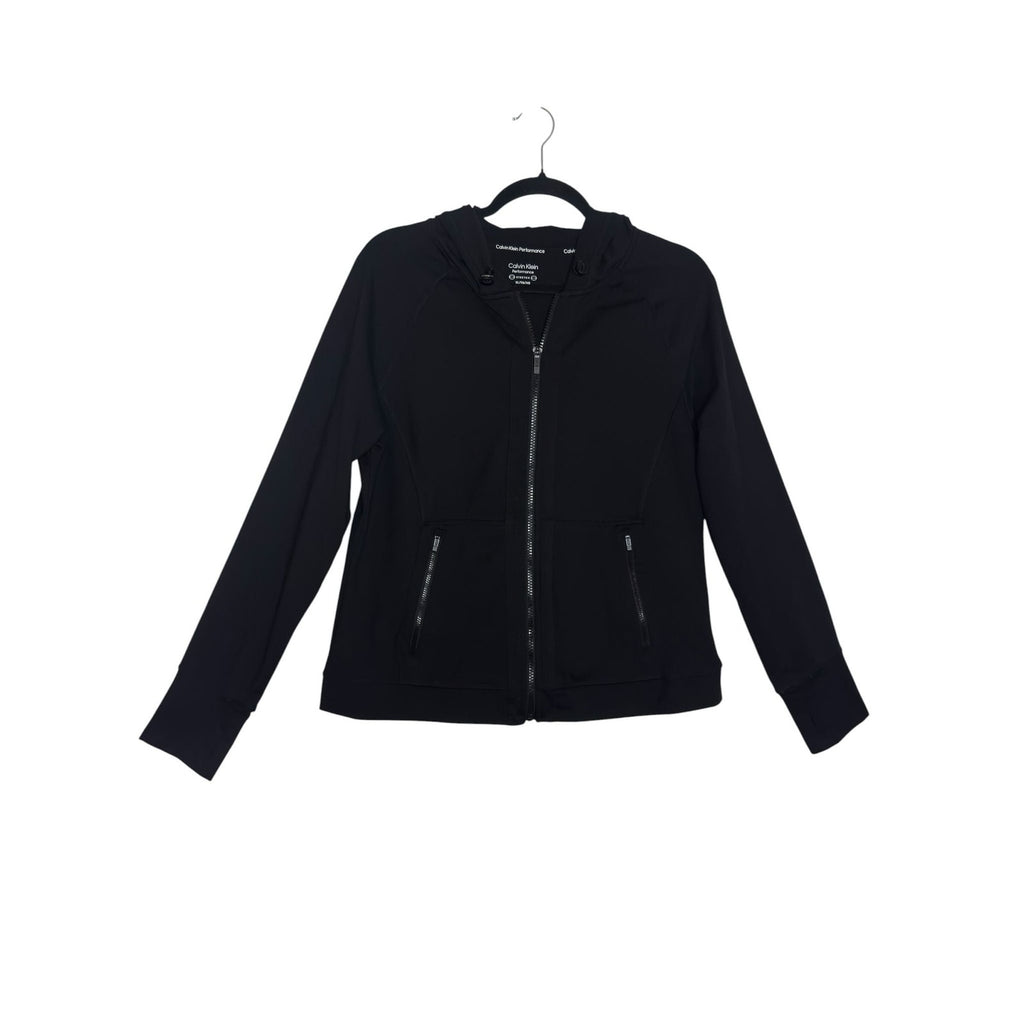 Black Calvin Klein Performance Stretch pants and zip-up sweatshirt set