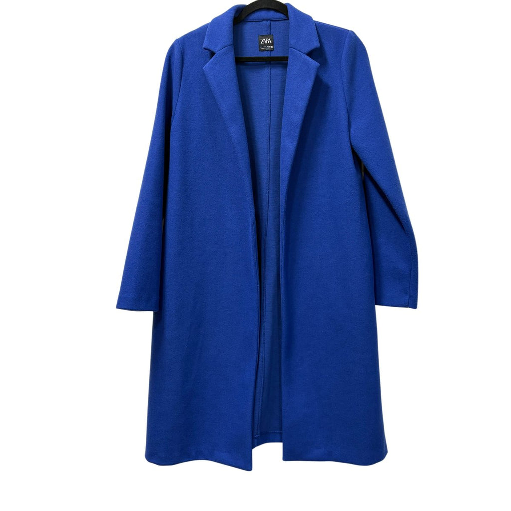 Zara Royal Blue Open-Front Coat Size L