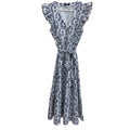 Tommy Hilfiger Floral Ruffle Sleeve Midi Wrap Dress