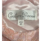 Couture Princess Pink Floral Lace Tulle Party Dress 2T