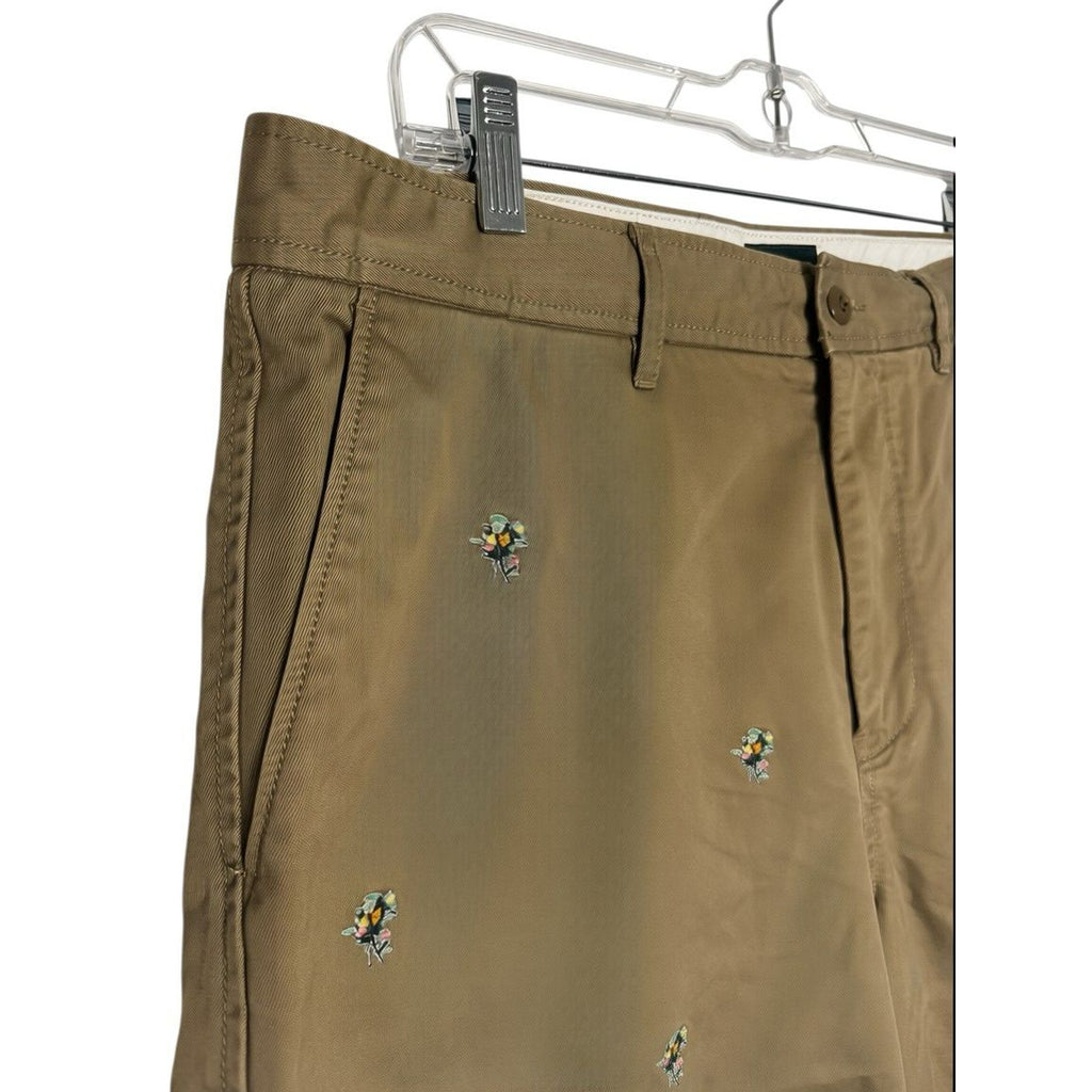 J.Crew Re-Imagined Embroidered Floral Chino Shorts Size 4