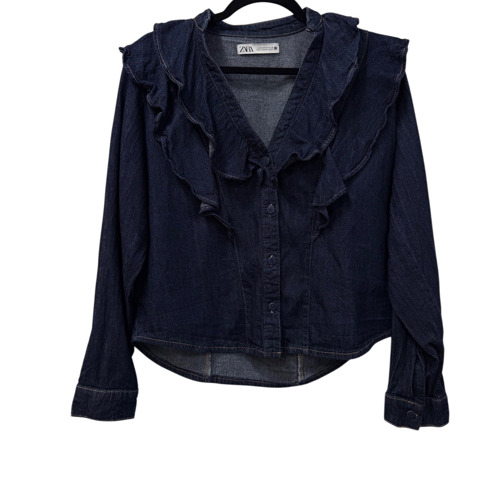 Zara woman's dark jean shirt size S
