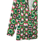 Closet Boutique Retro Floral Print Single-Button Blazer Green