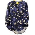 Maeve navy woman's shirt with white swans