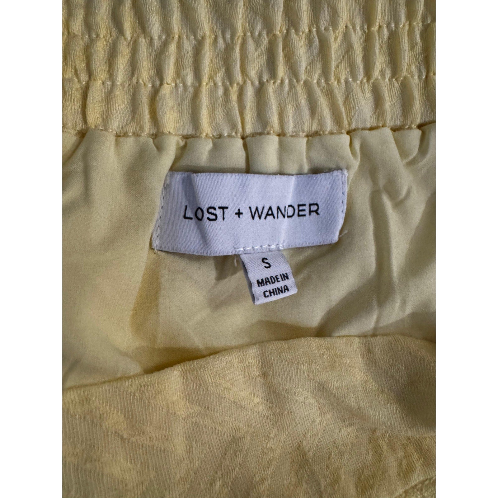 Lost + Wander Jacquard Maxi Skirt Yellow S