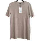 Zara Knit T-Shirt Mini Dress Beige
