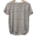 Loft woman's xs white blouse with black flower details