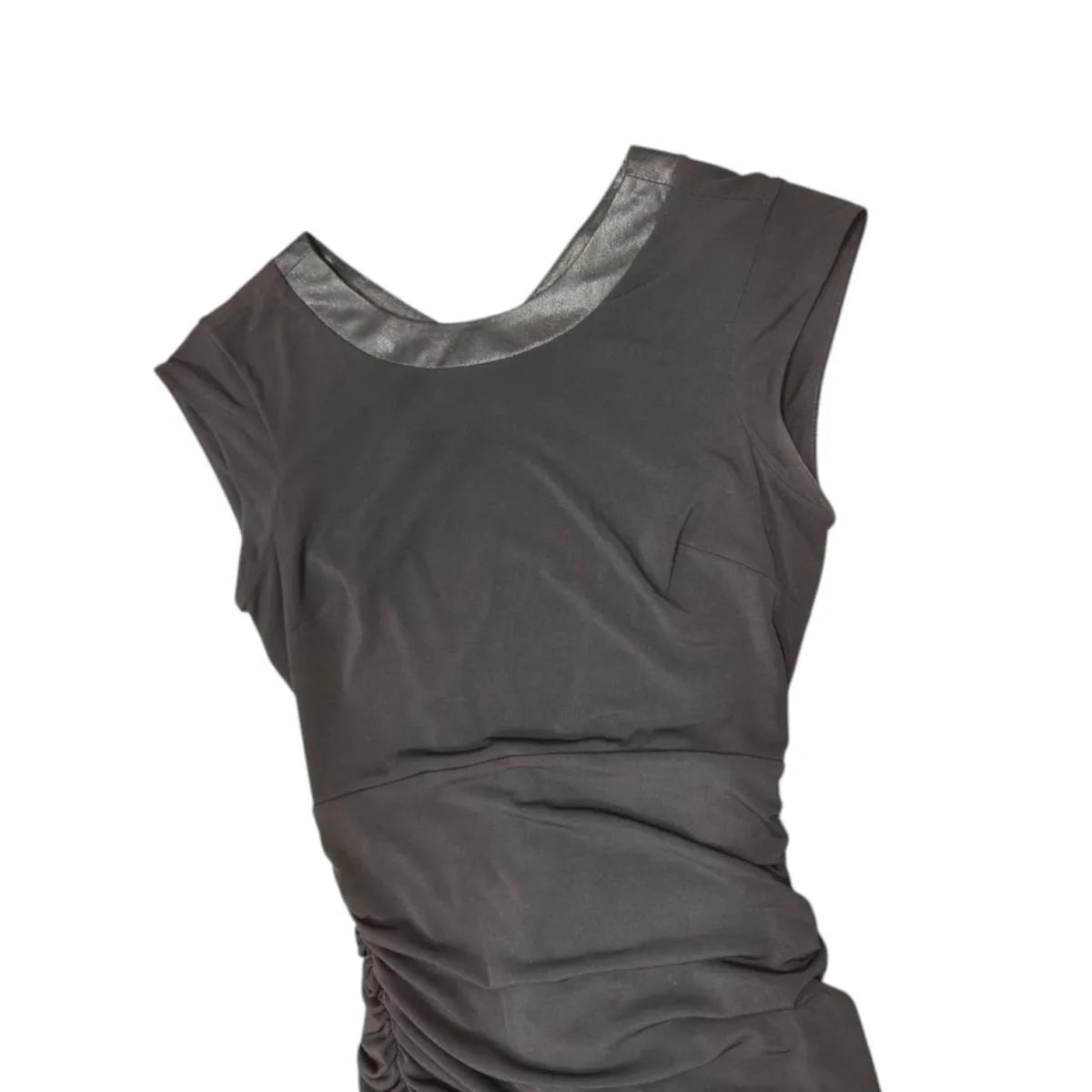 BCBGeneration Ruched Bodycon Dress Satin Cross-Back