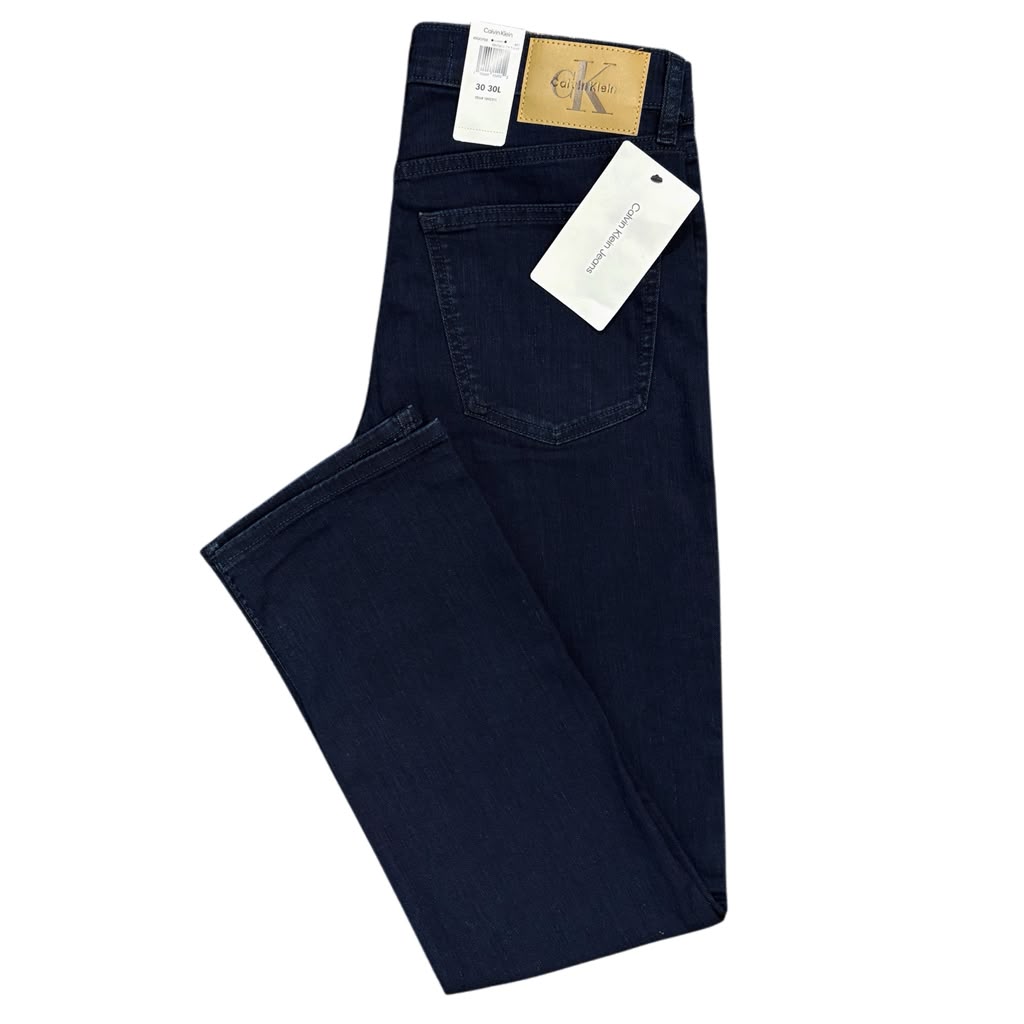 NEW Calvin Klein Vintage CK Navy Slim Straight Jeans Size 30x30L