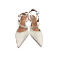 ASOS Design Pointed Toe Slingback Heel Cream Size 9