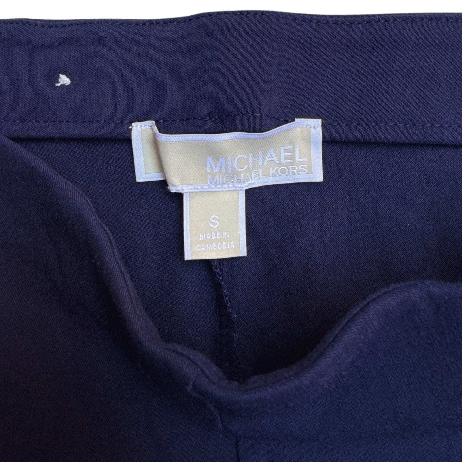 Michael Kors Navy Blue Slim Fit Stretch Leggings Size Small Pull-On Pants