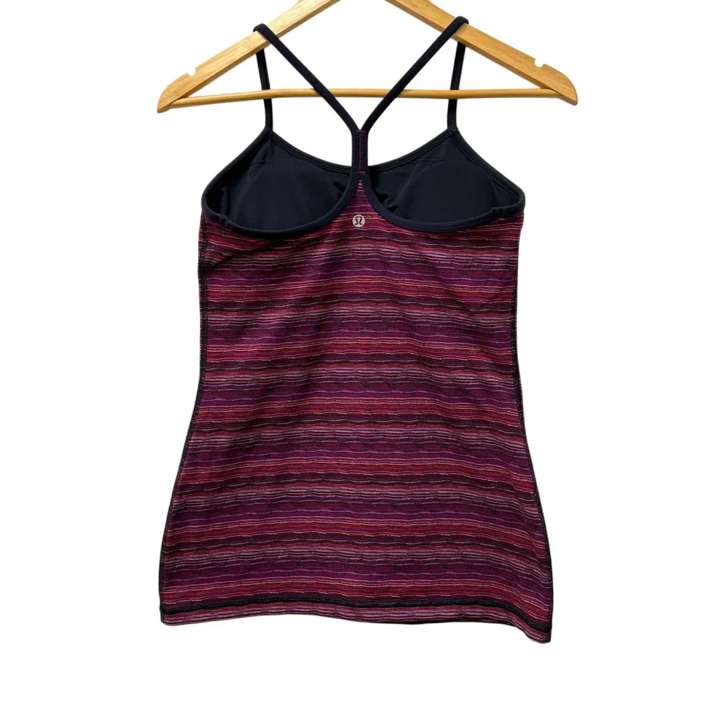 Lululemon Racerback Athletic Tank Top Multicolor Stripe - back