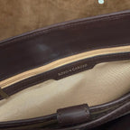 Rossi & Caruso Leather Messenger Bag Brown - detail