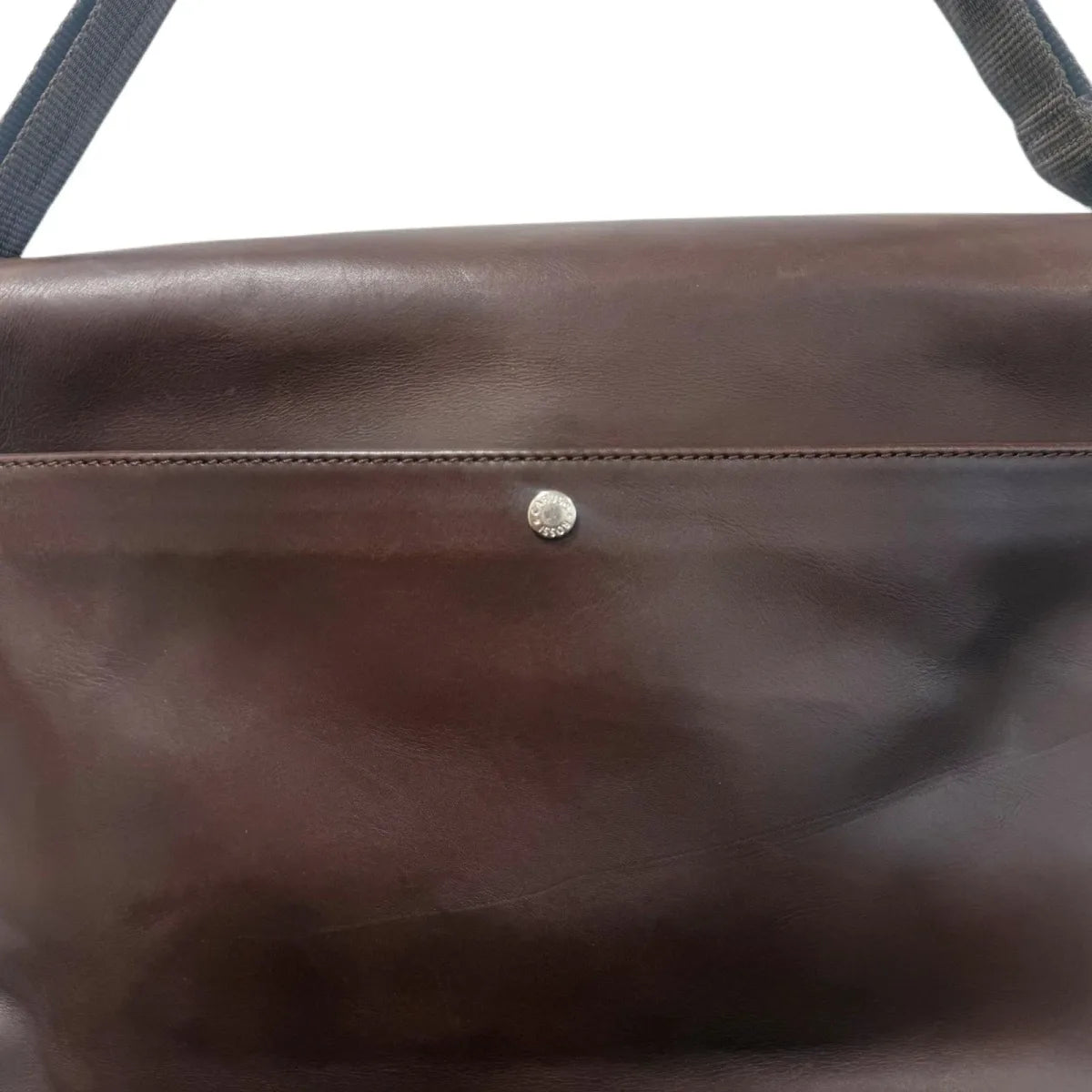 Rossi & Caruso Leather Messenger Bag Brown - front