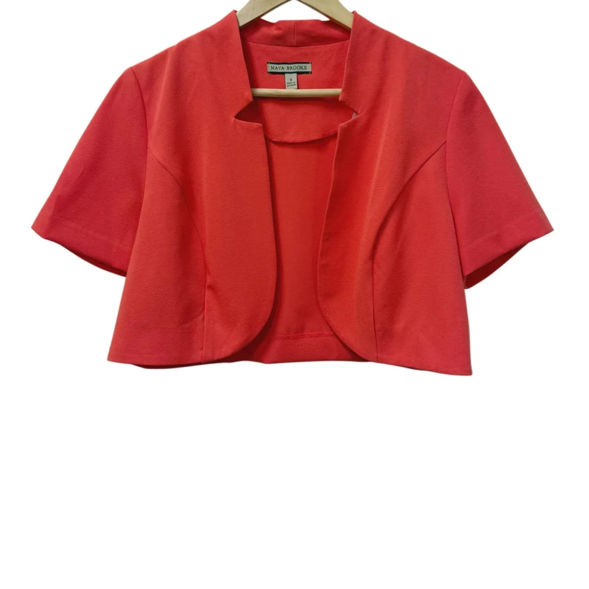 Maya Brooke Floral Sheath Dress with Red Bolero Jacket Set - front