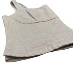 Banana Republic Linen Blend Smocked Crop Top Beige - detail