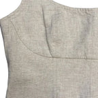 Banana Republic Linen Blend Smocked Crop Top Beige - detail