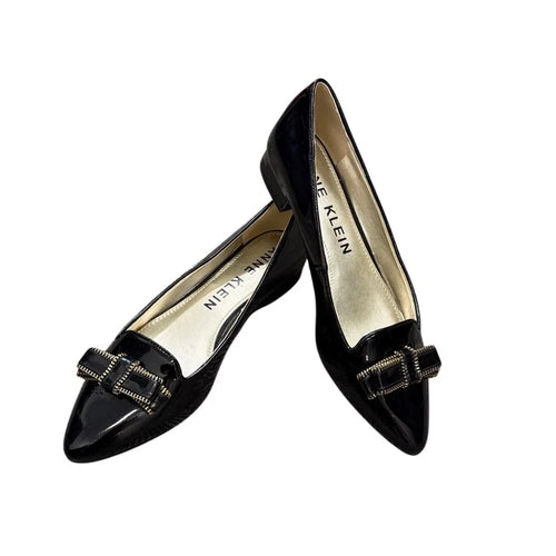Anne Klein Akkeana Patent Leather Pointed Toe Flats - front