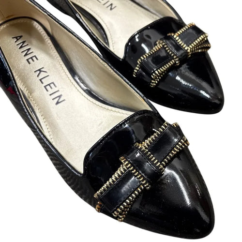 Anne Klein Akkeana Patent Leather Pointed Toe Flats - detail