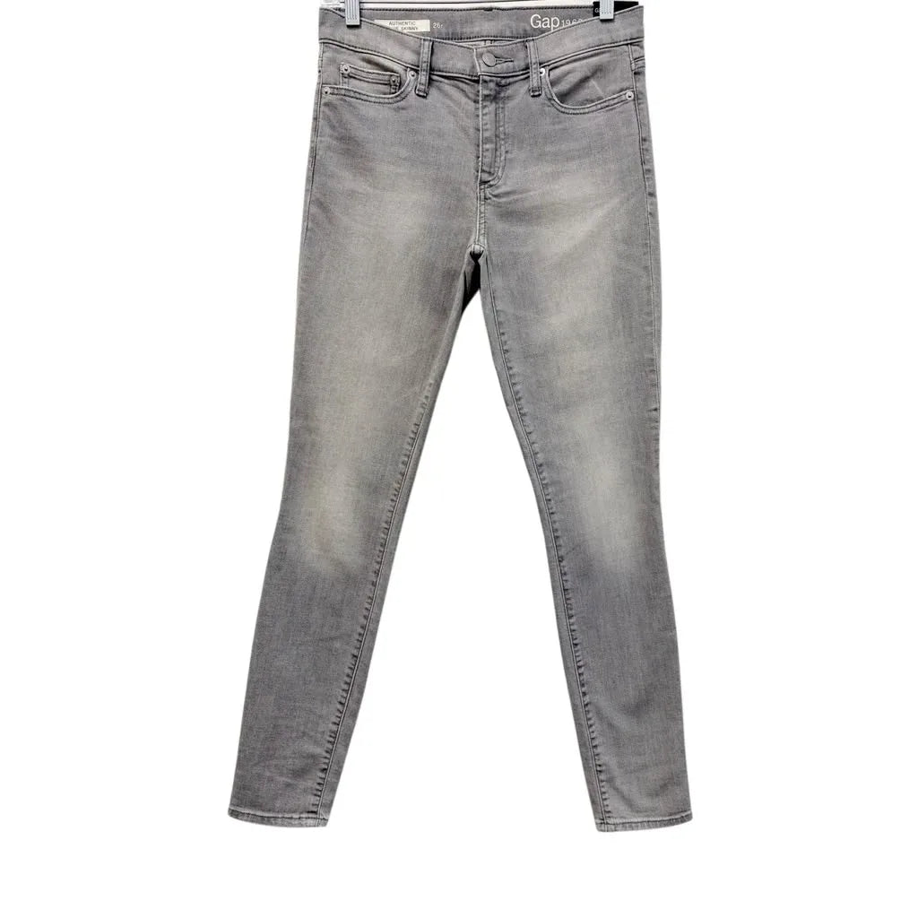Gap 1969 Authentic True Skinny Mid Rise Stretch Jeans - front