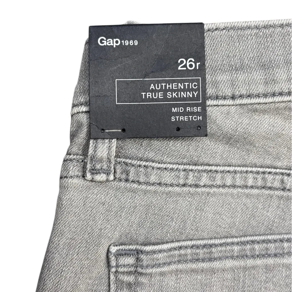 Gap 1969 Authentic True Skinny Mid Rise Stretch Jeans - label