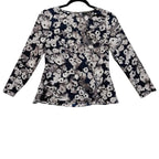 Banana Republic Floral Peplum Blouse Long Sleeve - front