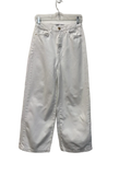 ZARA Wide Leg White Denim Jeans High Rise - front