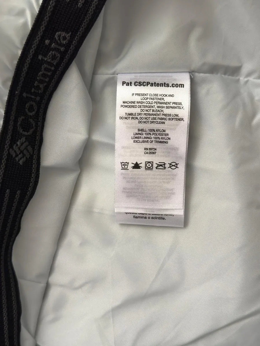 Columbia Omni-Heat Interchange Hooded Rain Jacket Purple - label