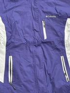 Columbia Omni-Heat Interchange Hooded Rain Jacket Purple - front