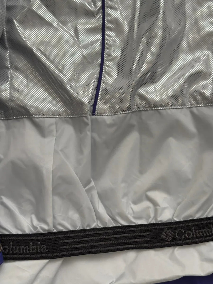 Columbia Omni-Heat Interchange Hooded Rain Jacket Purple - detail