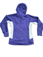 Columbia Omni-Heat Interchange Hooded Rain Jacket Purple - back
