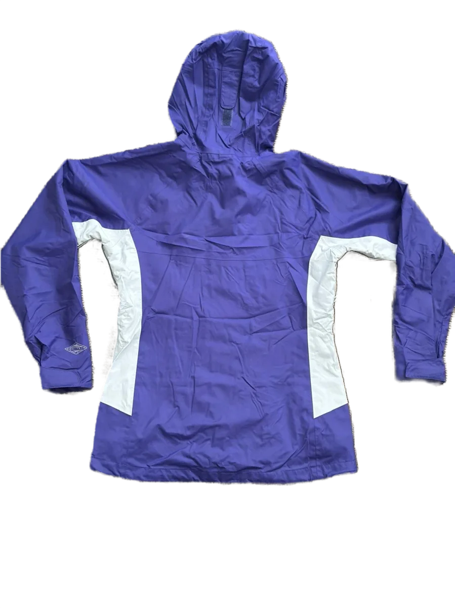 Columbia Omni-Heat Interchange Hooded Rain Jacket Purple - back