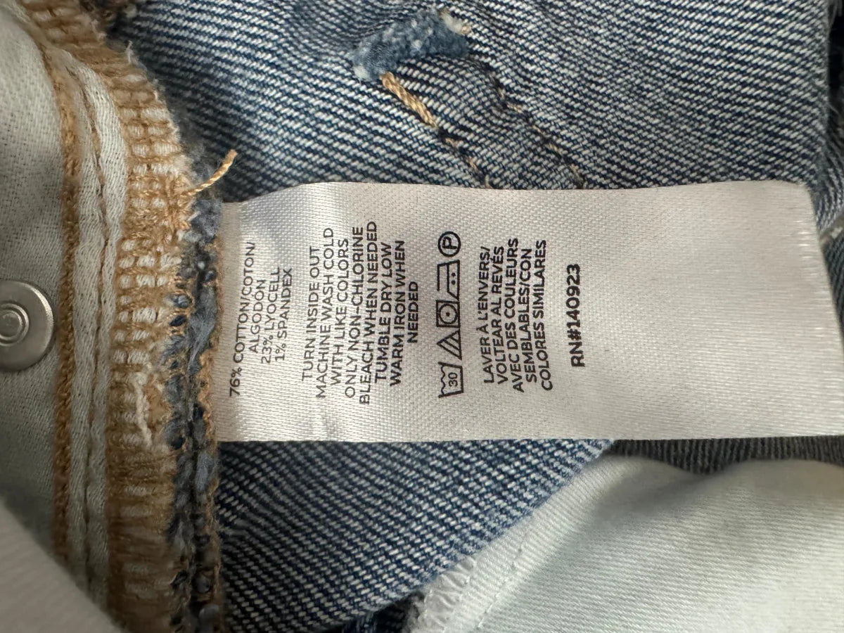 LOFT The Straight High Rise Medium Wash Jeans - tag