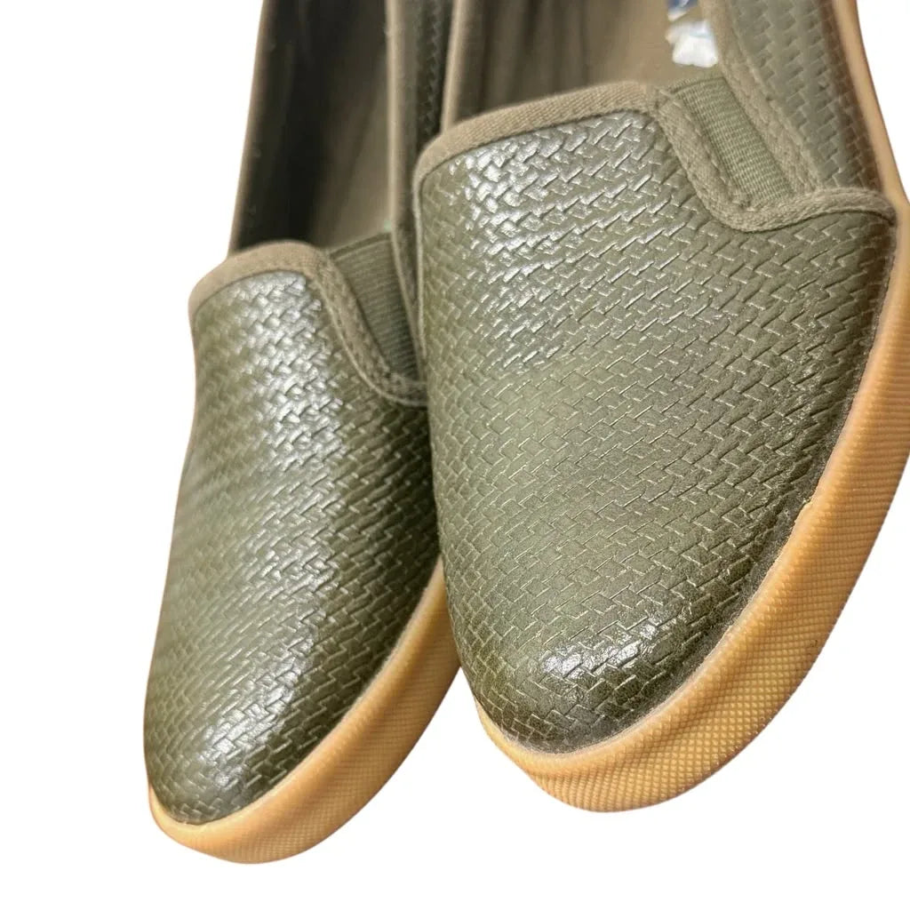 Nautica Sunchaser Woven Slip-On Loafers Olive Green - detail
