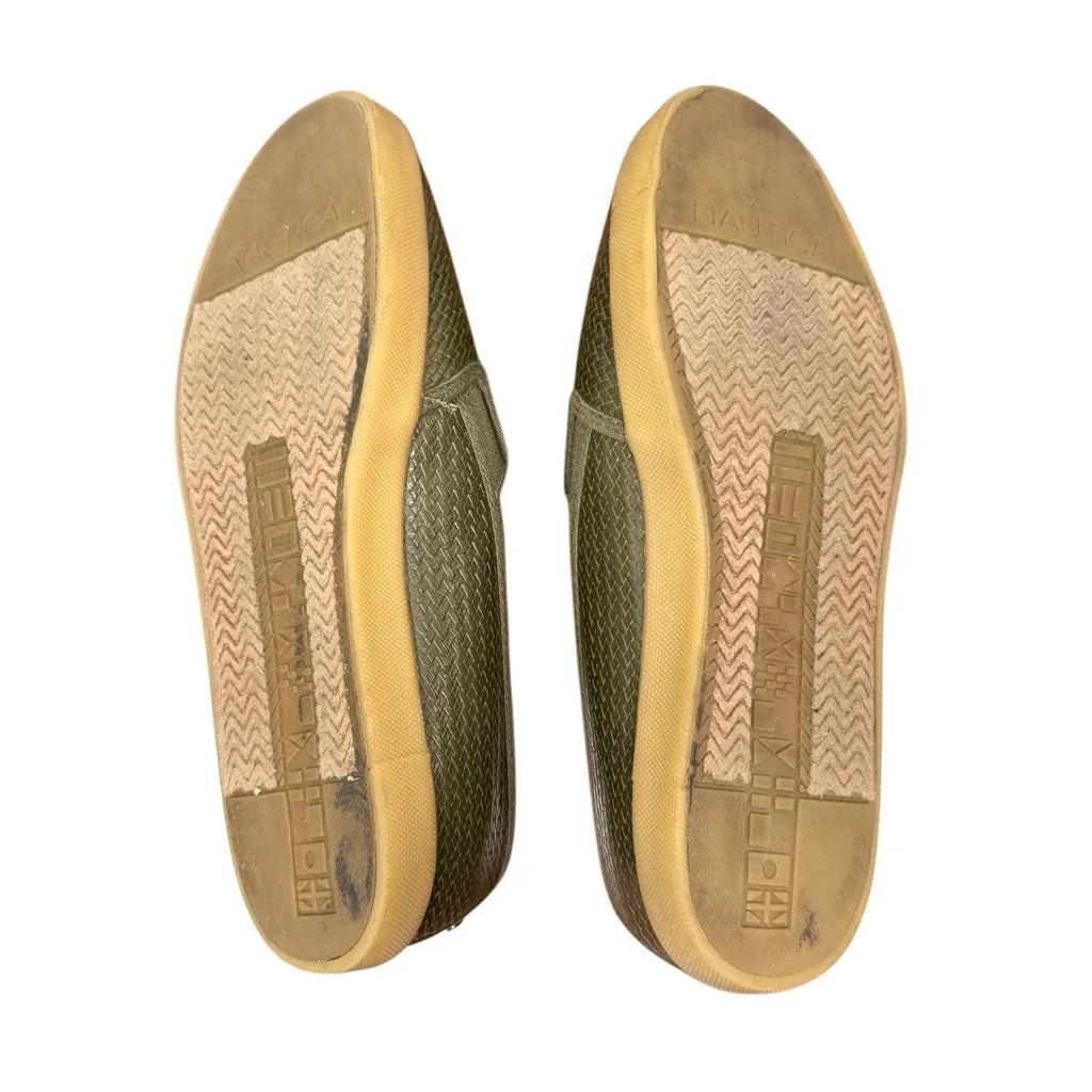 Nautica Sunchaser Woven Slip-On Loafers Olive Green - back