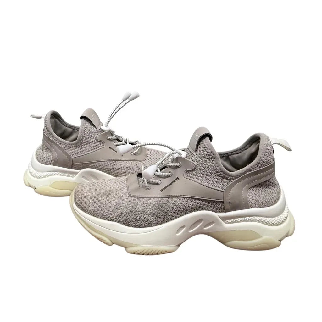 Steve Madden Myles Chunky Knit Sneakers Taupe - front