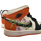 Jordan Air Jordan 1 Mid SE Kids Sneakers Orange - detail