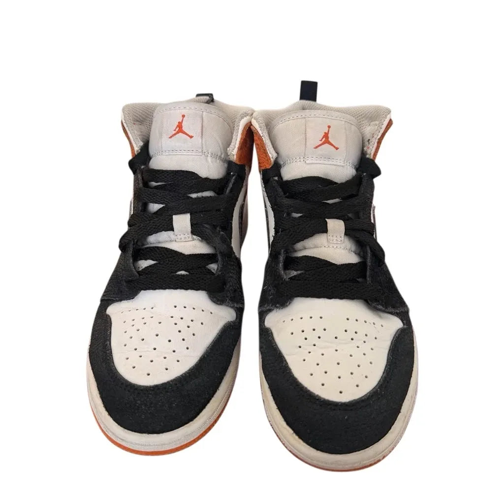 Jordan Air Jordan 1 Mid SE Kids Sneakers Orange - front