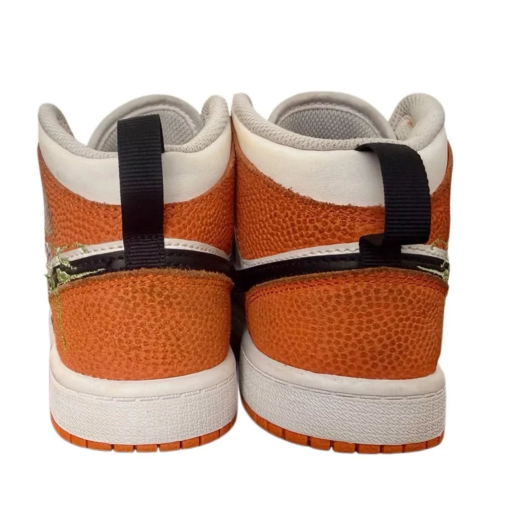 Jordan Air Jordan 1 Mid SE Kids Sneakers Orange - back