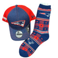 New Era New England Patriots 9Forty Adjustable Cap and Socks Bundle - front