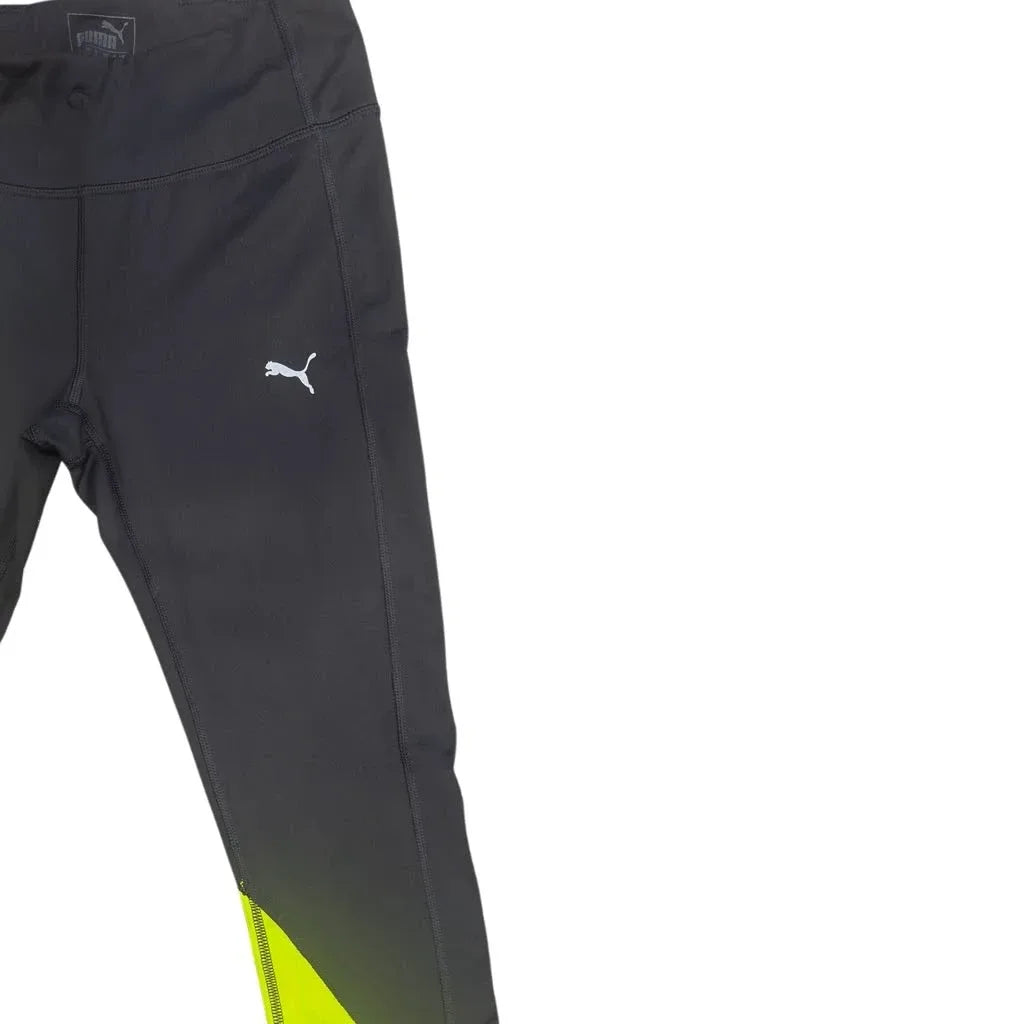 Puma Running Colorblock Leggings Black Yellow Cyan - detail