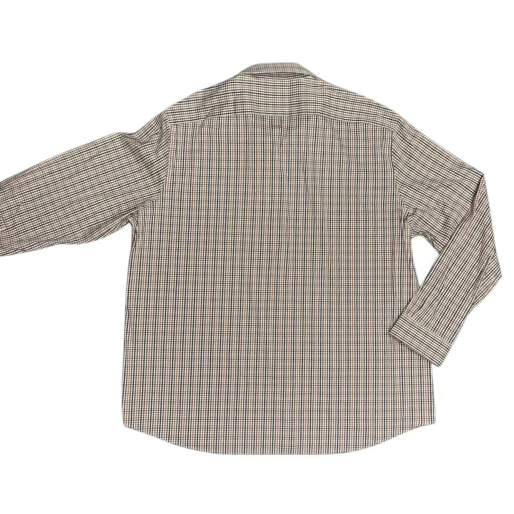 Michael Kors Slim Fit Travel Stretch Plaid Shirt XXL - back