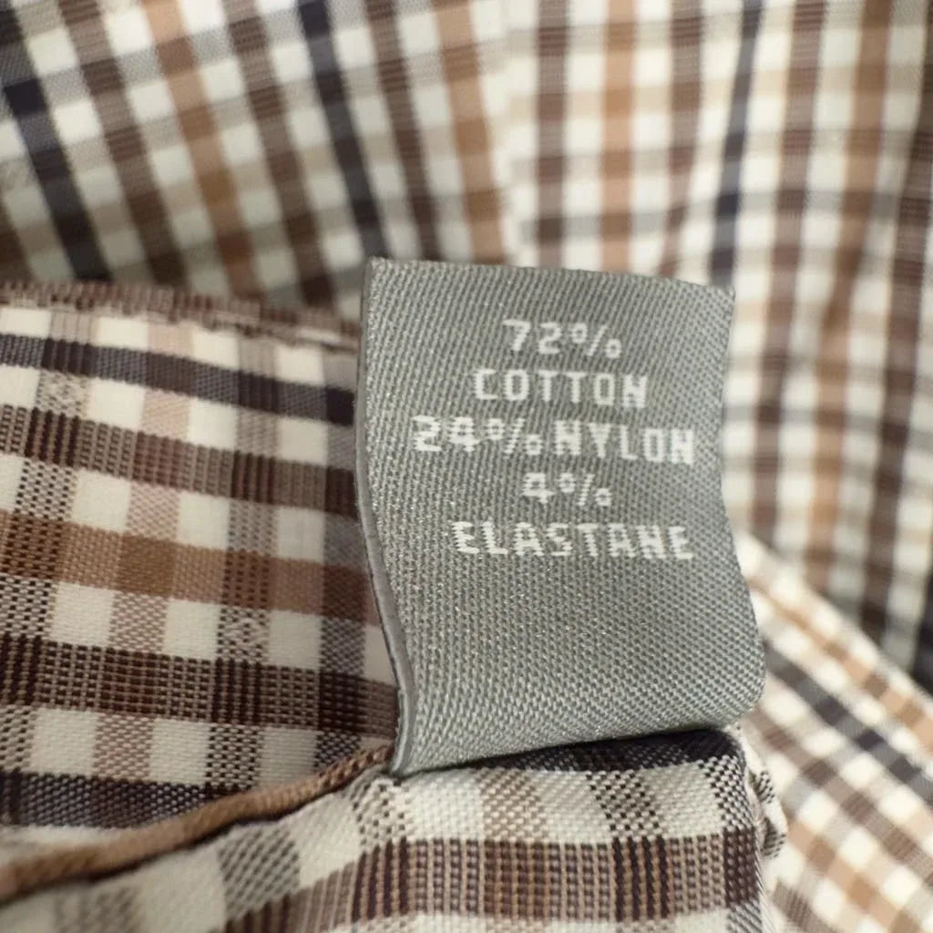 Michael Kors Slim Fit Travel Stretch Plaid Shirt XXL - tag