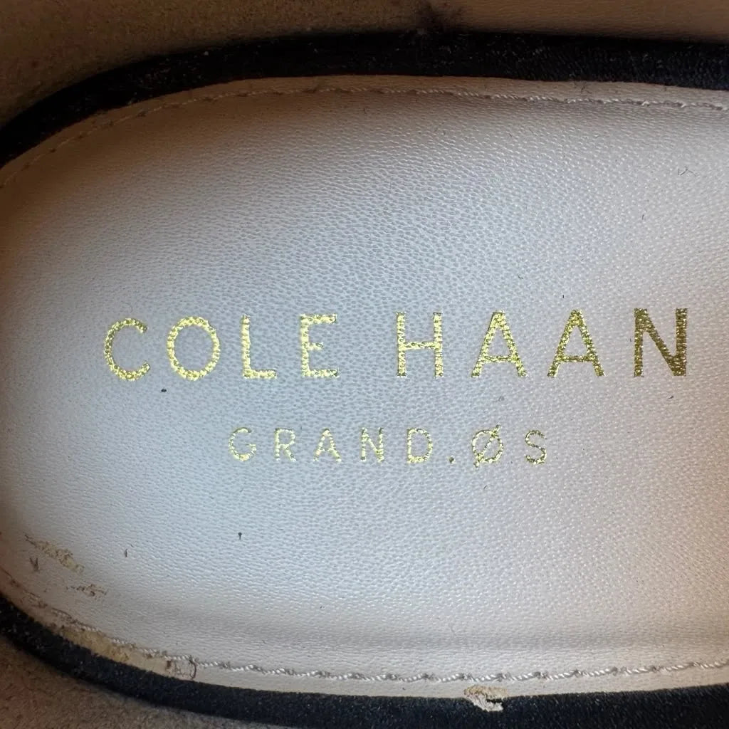 Cole Haan Grand OS Block Heel Leather Pumps Black - label