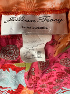 Skirt with Jilliam Tracy floral handkerchief hem